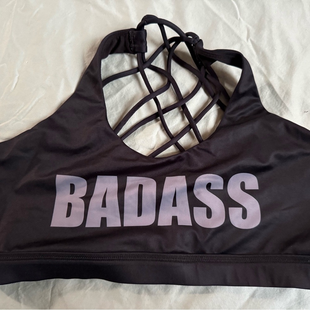 Constantly Varied Gear CVG Black Badass  butterfly back Sports Bra size large